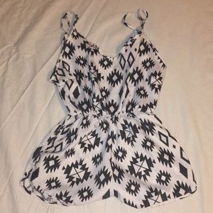 Black and white romper